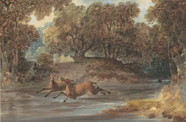 Landschaft mit Hirschen, North Carolina, ca. 1820